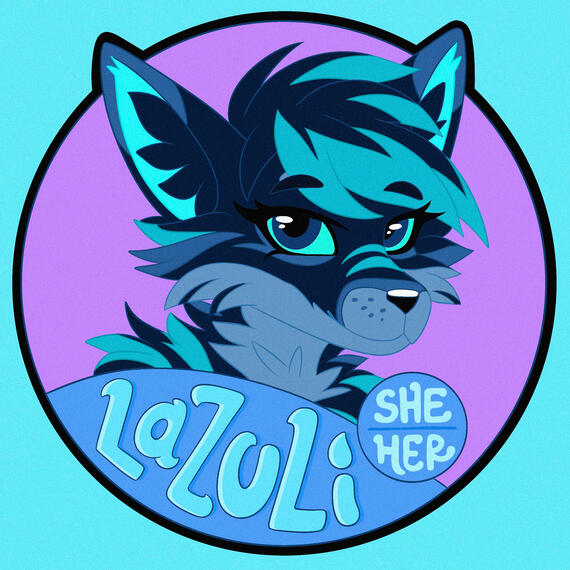 Custom Badge - Lazuli [Commission] (Flat Color for Print)